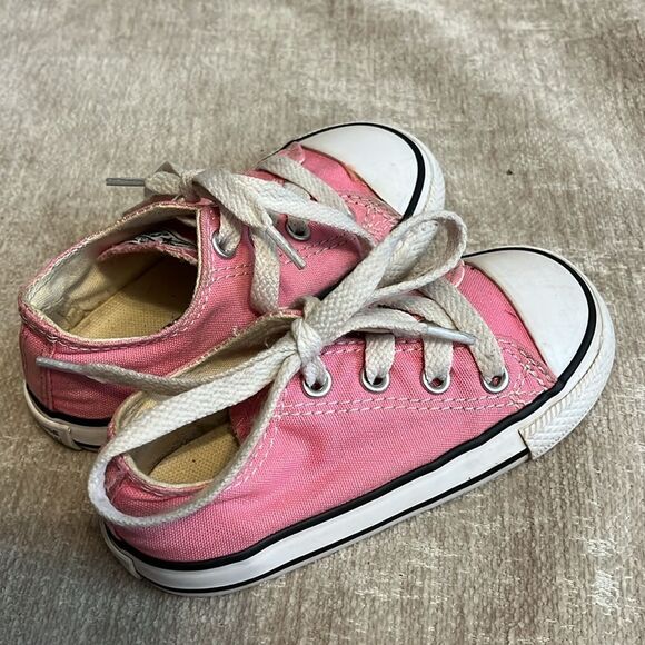 Converse Pink and White Classic Sneakers - Picture 8 of 10